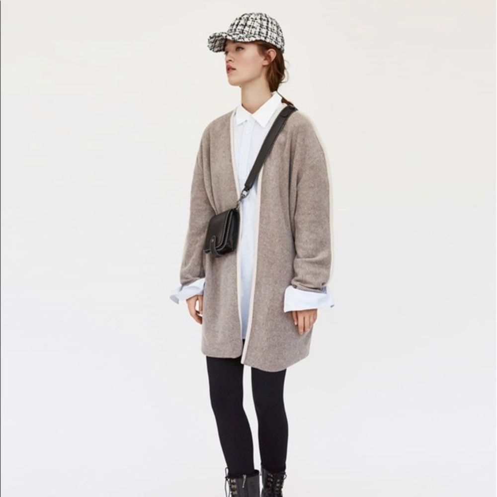 ZARA Soft Feel Cardigan With Piping